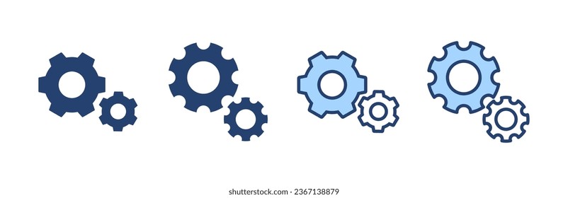 Setting icon vector. Cog sign and symbol. Gear Sign