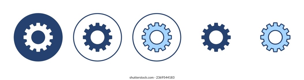 Setting icon vector. Cog sign and symbol. Gear Sign