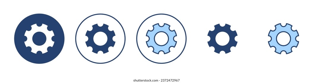 Setting icon vector. Cog sign and symbol. Gear Sign