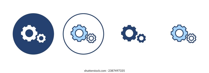 Setting icon vector. Cog sign and symbol. Gear Sign