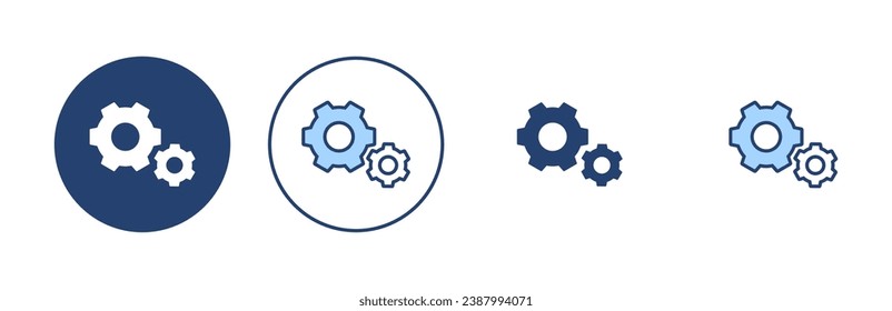 Setting icon vector. Cog sign and symbol. Gear Sign