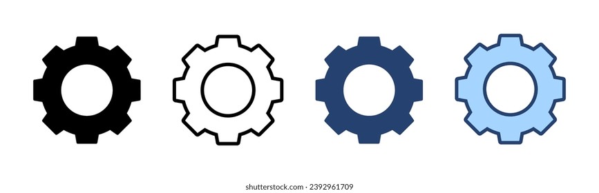 Setting icon vector. Cog sign and symbol. Gear Sign