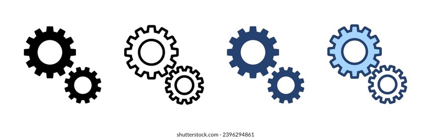 Setting icon vector. Cog sign and symbol. Gear Sign