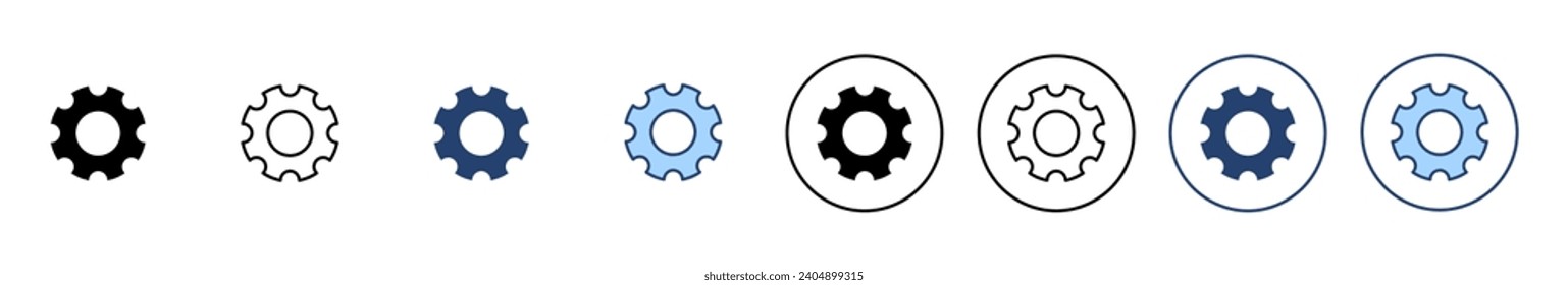 Setting icon vector. Cog sign and symbol. Gear Sign