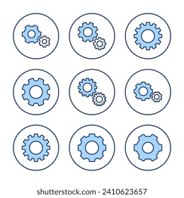 Setting icon vector. Cog sign and symbol. Gear Sign
