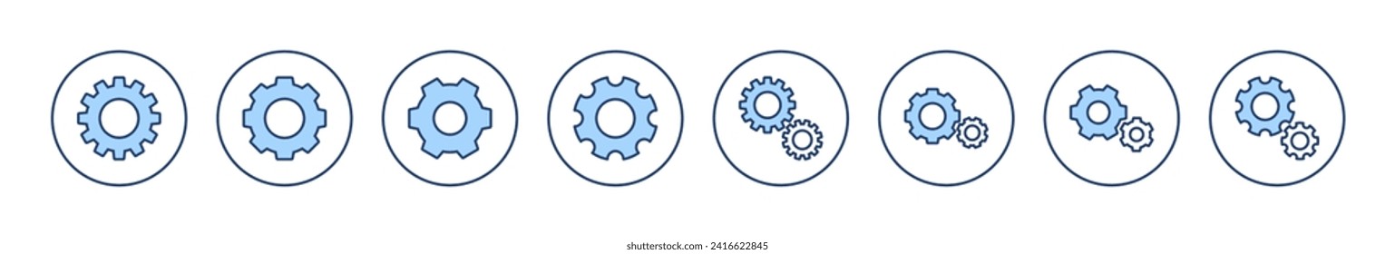 Setting icon vector. Cog sign and symbol. Gear Sign