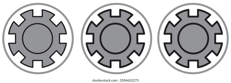 Setting icon vector. Cog sign and symbol. Gear Sign