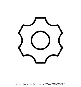 Setting icon vector. Cog sign and symbol. Gear Sign