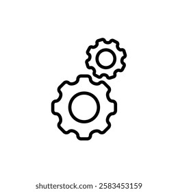Setting icon vector. Cog sign and symbol. Gear Sign