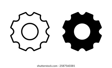 Setting icon vector. Cog sign and symbol. Gear Sign
