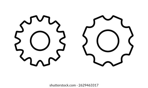 Setting icon vector. Cog sign and symbol. Gear Sign