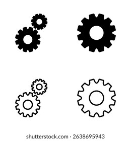 Setting icon vector. Cog sign and symbol. Gear Sign