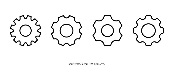 Setting icon vector. Cog sign and symbol. Gear Sign