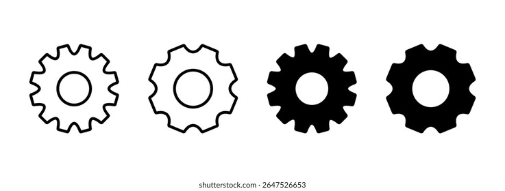 Setting icon vector. Cog sign and symbol. Gear Sign