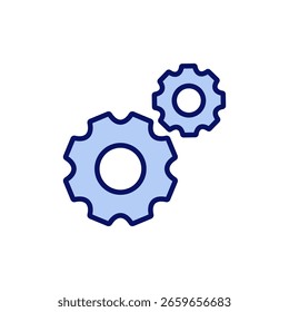 Setting icon vector. Cog sign and symbol. Gear Sign