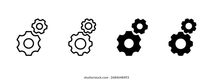 Setting icon vector. Cog sign and symbol. Gear Sign
