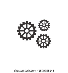 Setting icon vector. vector icon cogwheel. vector image machine gears and transmission parts