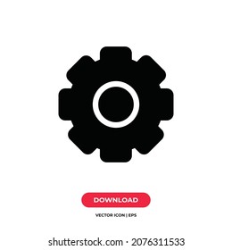 Setting icon vector. Gear sign