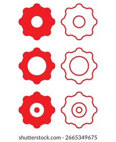 Symbol einstellen Vektor Goldene Ratio Größen (1.618, Werkzeuge, Zahnrad, Zahnrad Zeichen isoliert auf weißem Hintergrund. Linie und gefüllt Trendy Flat Stil für Grafik-Design, Logo, Website, Social Media und andere.