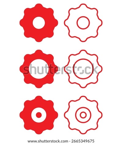 Setting icon vector Golden Ratio Sizes (1.618, Tools, Cog, Gear Sign Isolated on white background. Line and filled Trendy Flat style for graphic design, logo, Web site, social media and other.