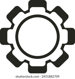 Setting icon vector illustration black color and white background.