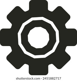 Setting icon vector illustration black color and white background.