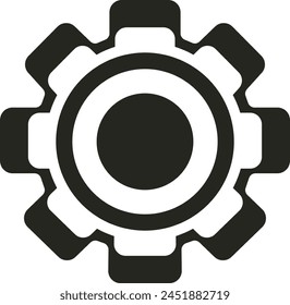 Icono de configuración Ilustración vectorial color negro y fondo blanco.