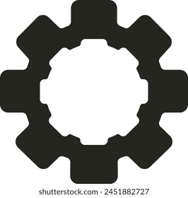 Setting icon vector illustration black color and white background.