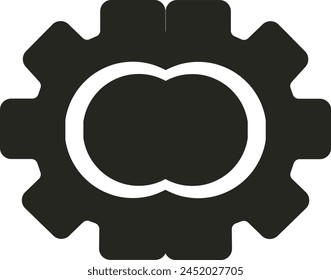 Setting icon vector illustration black color and white background.