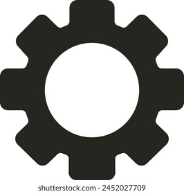 Setting icon vector illustration black color and white background.
