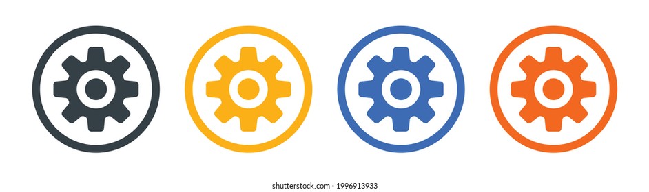Setting icon vector illustration. Cog symbol