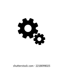 establecer la ilustración vectorial de icono. Símbolo y signo de configuración de código. Signo de engranaje