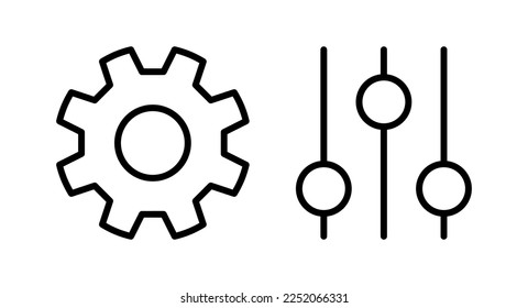 setting Icon vector illustration. Cog settings sign and symbol. Gear Sign
