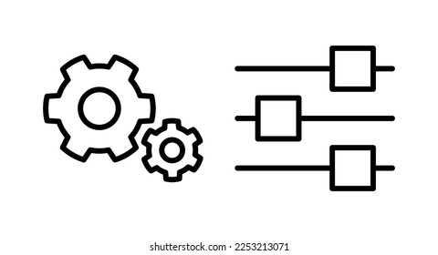 setting Icon vector illustration. Cog settings sign and symbol. Gear Sign