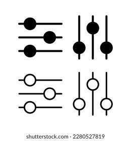 establecer la ilustración vectorial de icono. Símbolo y signo de configuración de código. Signo de engranaje