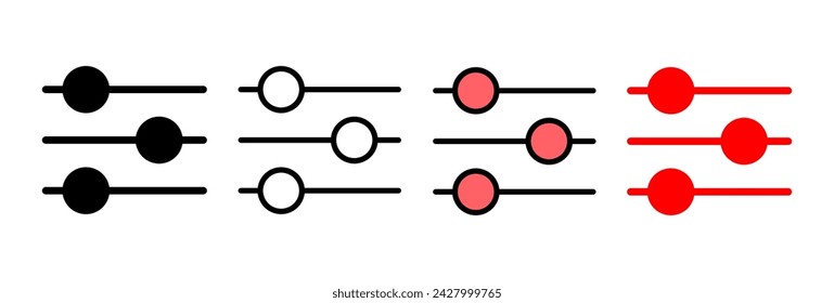 configuración Ilustración vectorial de iconos. Signo y símbolo de la configuración del engranaje. Señal de engranaje