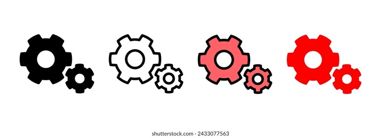 setting Icon vector illustration. Cog settings sign and symbol. Gear Sign