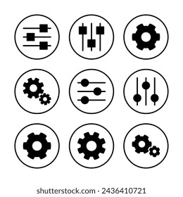 setting Icon vector illustration. Cog settings sign and symbol. Gear Sign
