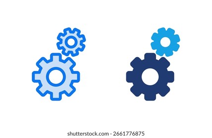 definição da ilustração do vetor de ícone. Símbolo e sinal de configurações de Cog. Sinal de engrenagem