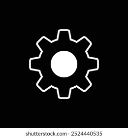 configuración de la Ilustración vectorial de iconos. Icono de signo de engranaje o signo de Configuraciones de engranaje para Web y App.