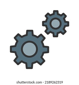 Setting icon vector image. Can also be used for Media Buttons. Suitable for mobile apps, web apps and print media.