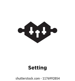 Setting icon vector isolated on white background, logo concept of Setting sign on transparent background, filled black symbol