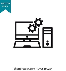 setting icon vector logo template