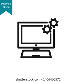 setting icon vector logo template