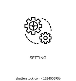 Setting icon in vector. Logotype
