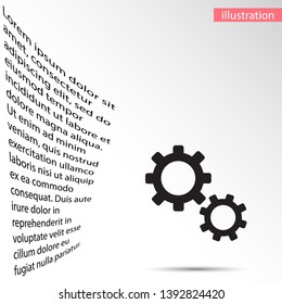 Setting icon vector . Lorem Ipsum Illustration design