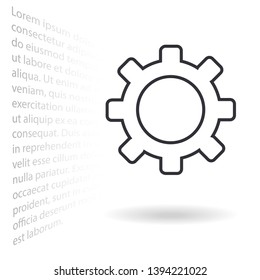 Setting icon vector . Lorem Ipsum Illustration design