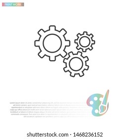 Setting icon vector . Lorem Ipsum Illustration design