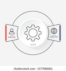 Setting icon vector . Lorem Ipsum Illustration design