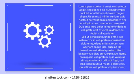 Setting icon vector . Lorem Ipsum Illustration design